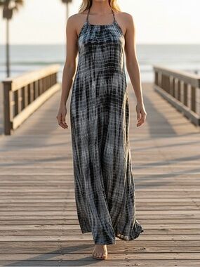 elan beach dress | Dresses | Elan Beautiful Brand New Wot Tie Dye Blue And Teal Green Slip 100% Linen